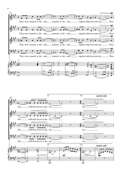 For the Fallen (Choral suite - SATB, Piano) image number null
