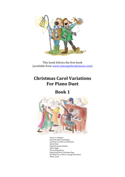 Christmas Carol Variations for Piano Duet Book 2 (A second collection of 10) by Simon Peberdy image number null