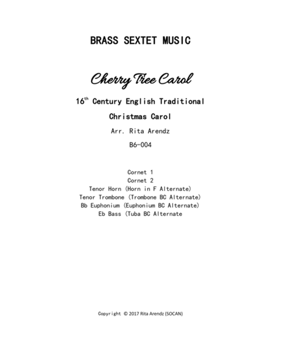 Cherry Tree Carol for Brass Sextet image number null
