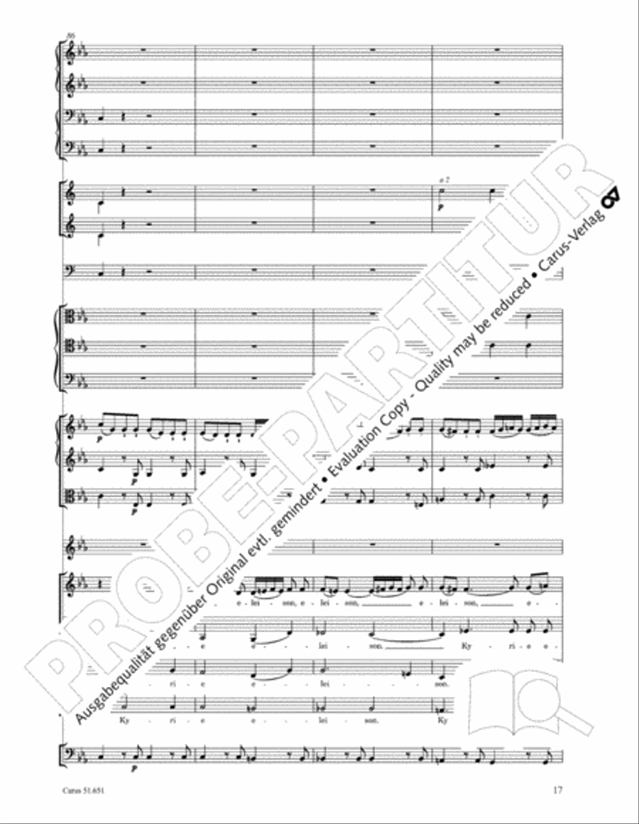 C Minor Mass, K. 427 (Missa in c KV 427) 4-Part scores gallery preview page 33