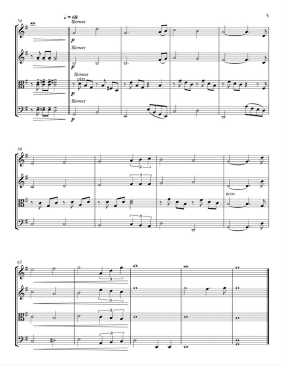 Can't Help Falling In Love String Quartet scores gallery preview page 5