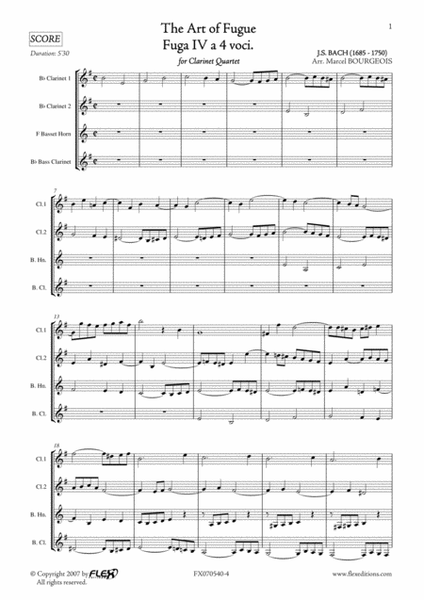 The Art of Fugue BWV1080 - Fuga IV image number null