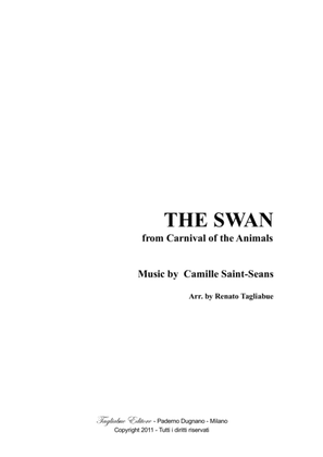 THE SWAN - LE CYGNE - Saint Saens - For SATB Choir in vocalization (or any ensemble in C)