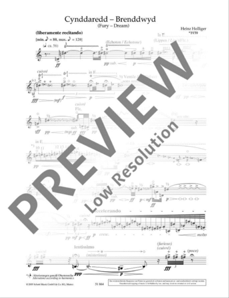 Cynddaredd – Brenddwyd Cynddaredd – Brenddwyd Horn Solo scores gallery preview page 5
