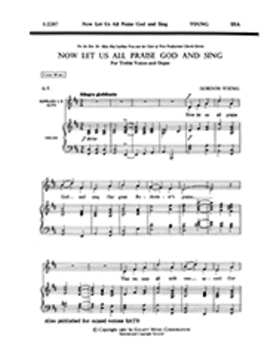 Now Let Us All Praise God and Sing SSA scores gallery preview page 1