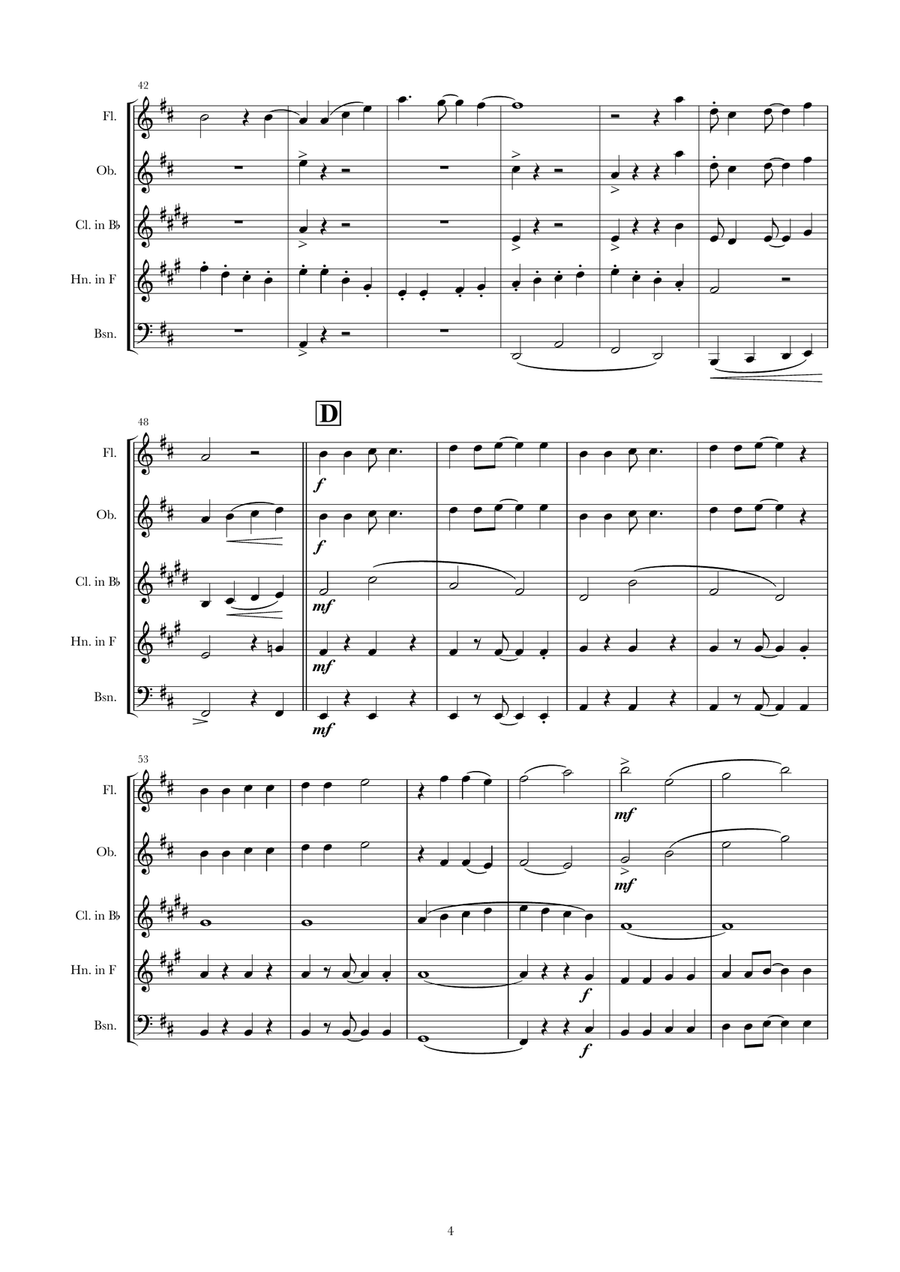 Another Day Of Sun Woodwind Quintet scores gallery preview page 4