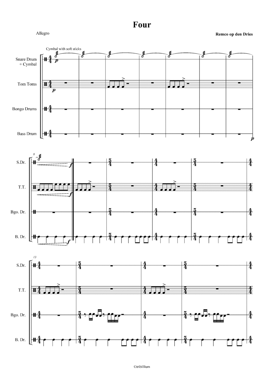 Four Four School and Community scores gallery preview page 1