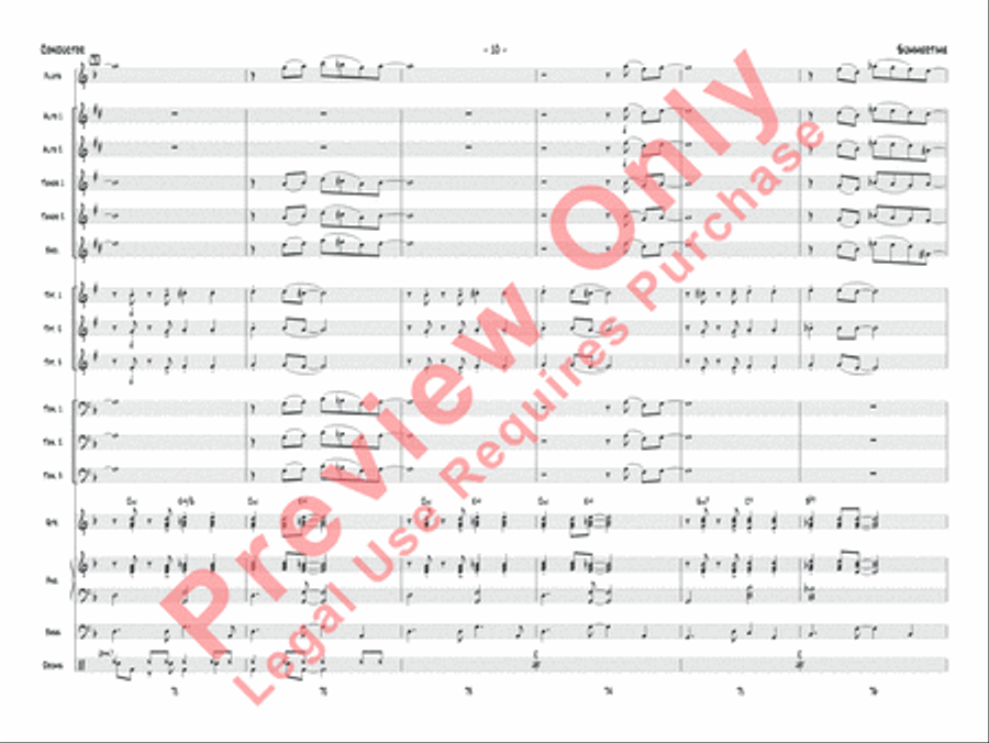 Summertime (score only) Jazz Ensemble scores gallery preview page 13