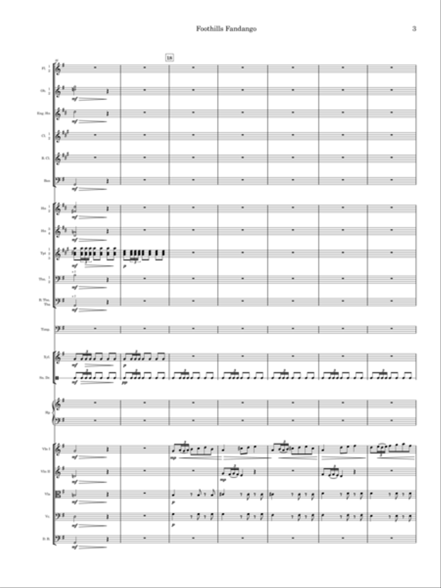Foothills Fandango Full Orchestra scores gallery preview page 5