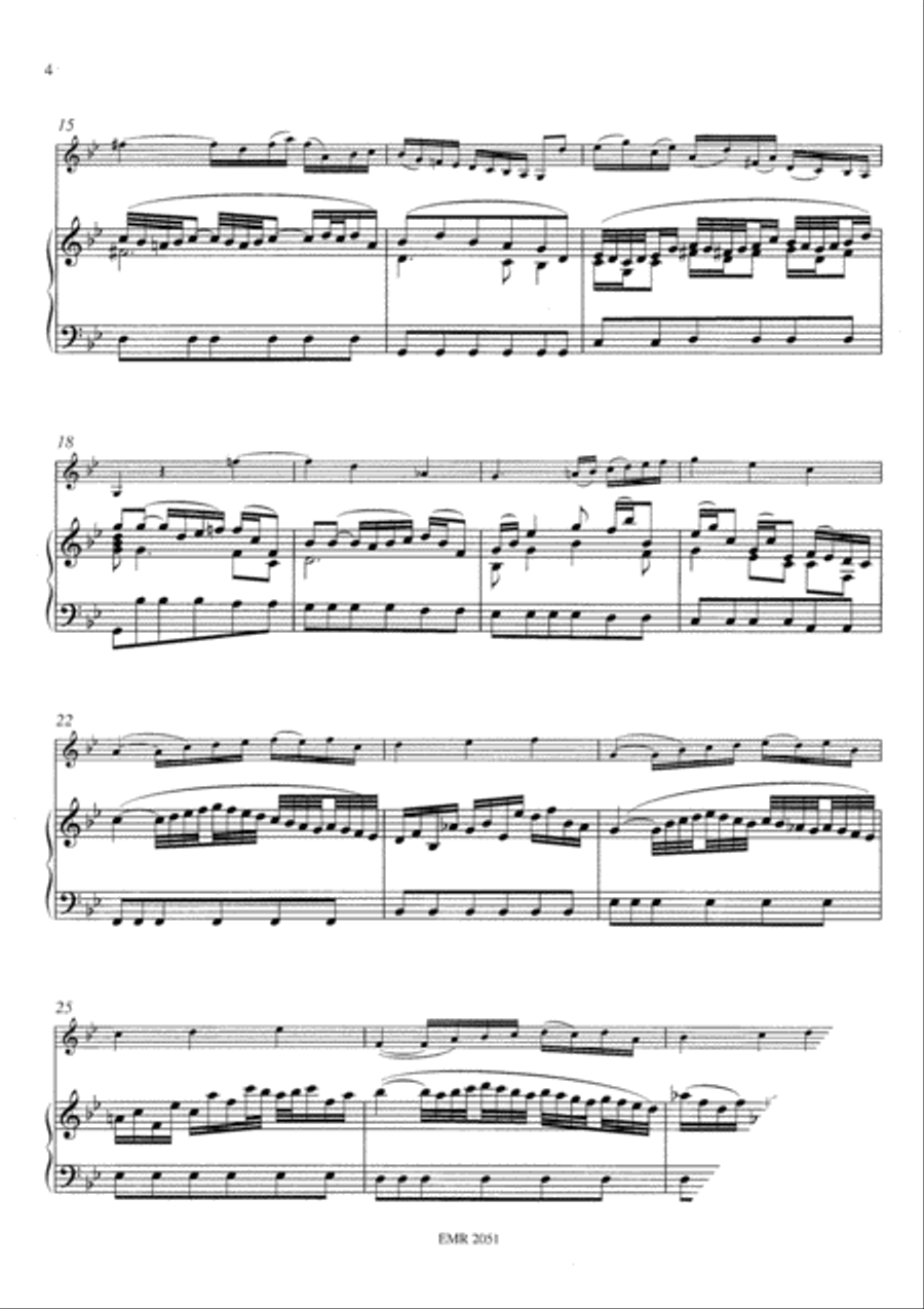 Sonata No. 6 in Bb Major Tenor Saxophone scores gallery preview page 4