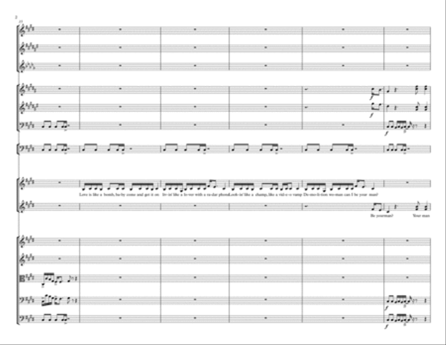 Pour Some Sugar On Me Small Ensemble scores gallery preview page 2