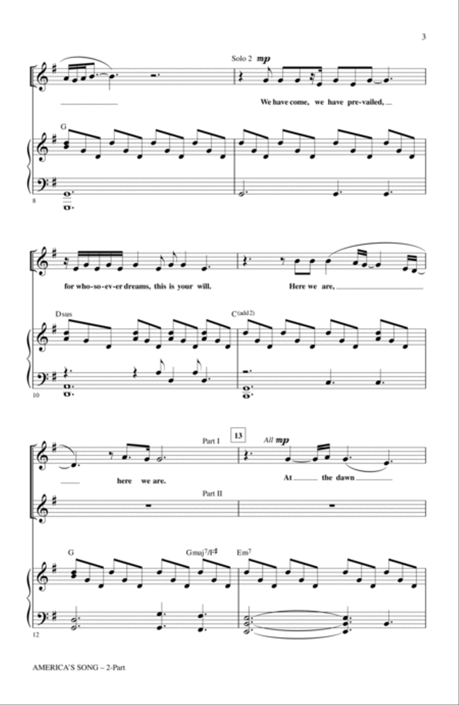America's Song 2-Part scores gallery preview page 2