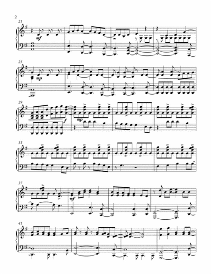 Waving Through A Window Piano Solo scores gallery preview page 2