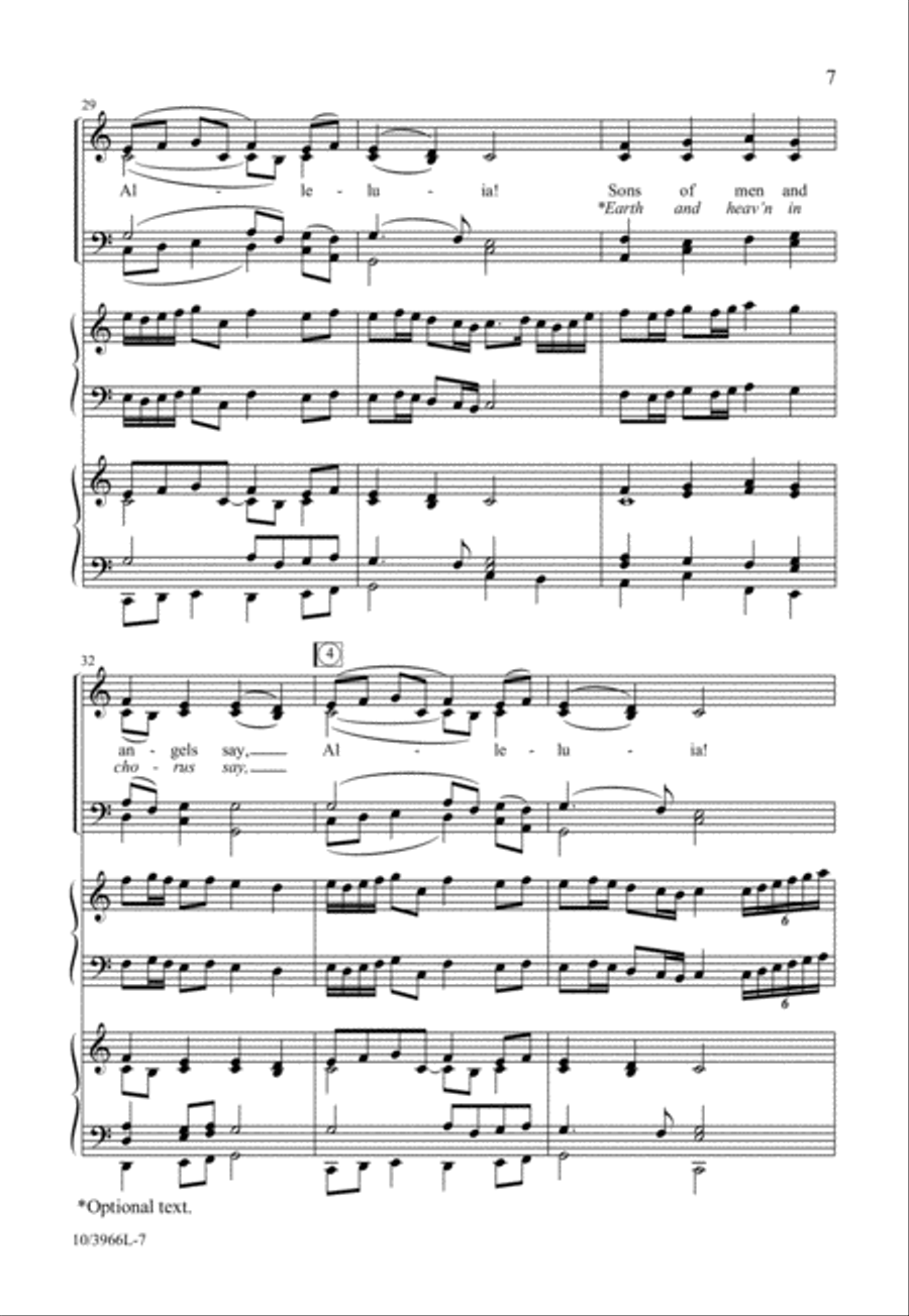 Raise Your Joys and Triumphs High 4-Part scores gallery preview page 8