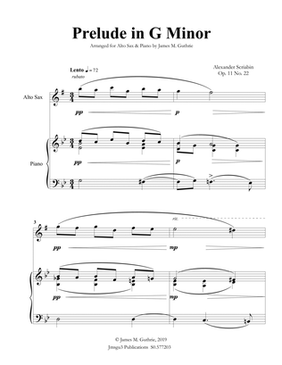Scriabin: Prelude in G Minor for Alto Sax & Piano