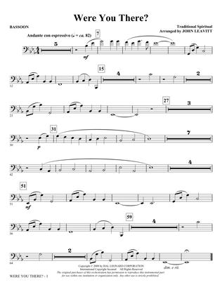 Book cover for Were You There? (arr. John Leavitt) - Bassoon