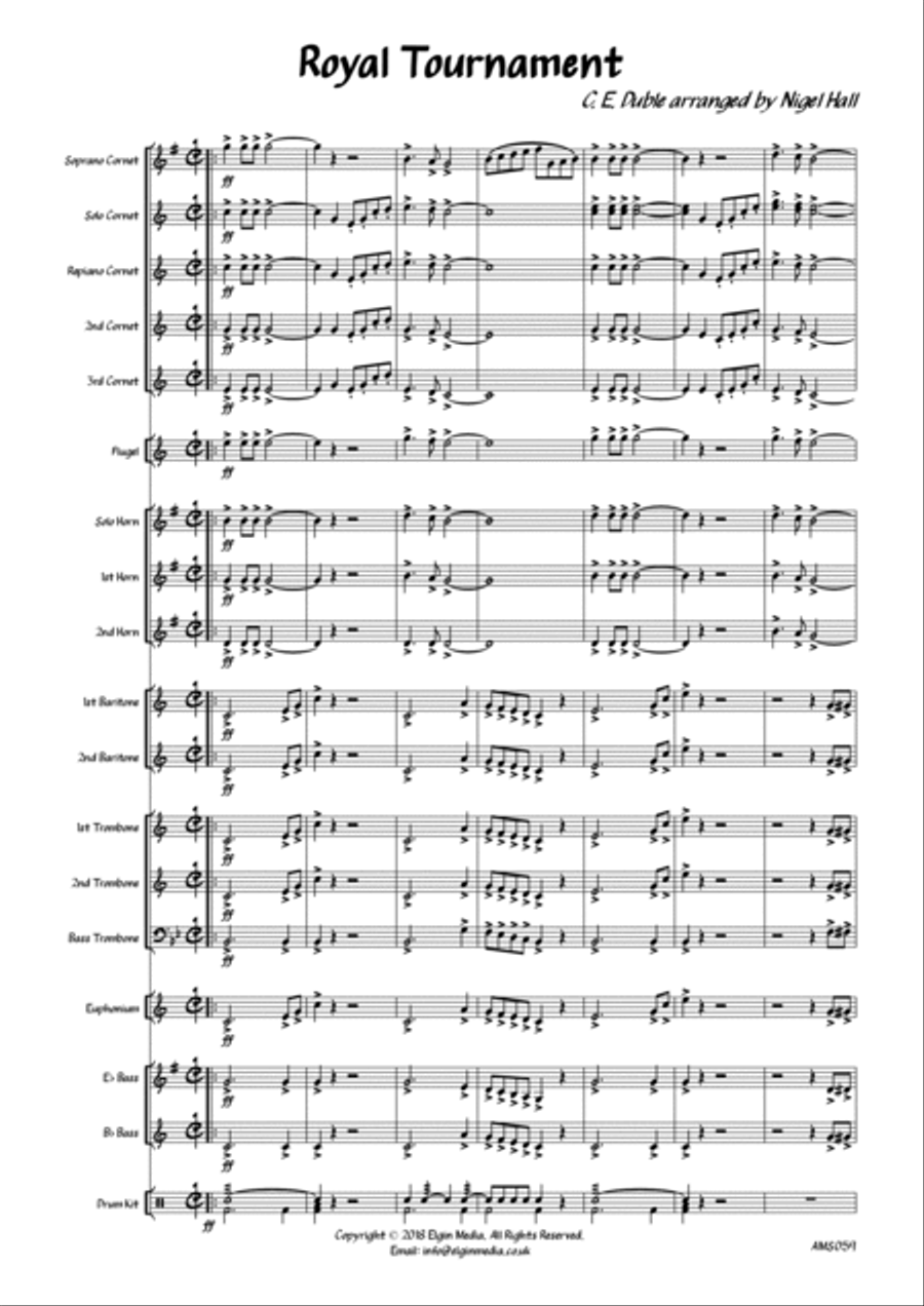 Royal Tournament - Brass Band March Brass Band scores gallery preview page 3