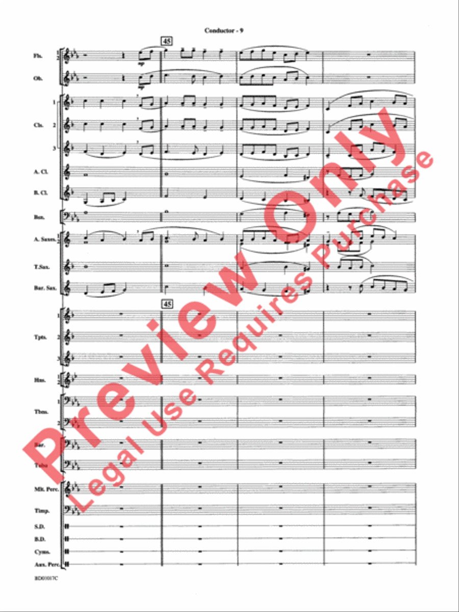 Outback Fantasy Concert Band scores gallery preview page 12