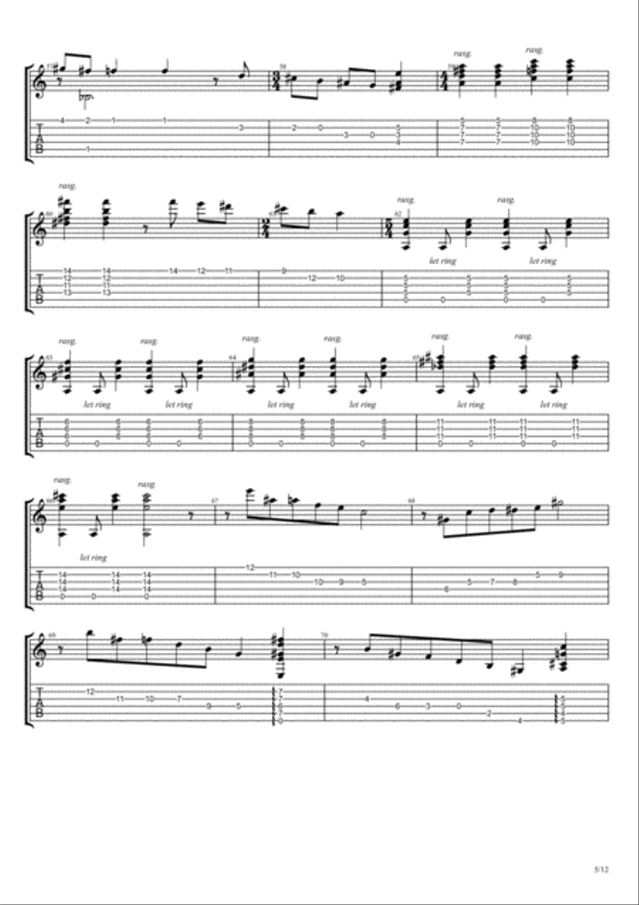 Fantasia per chitarra op. 36 Classical Guitar scores gallery preview page 5