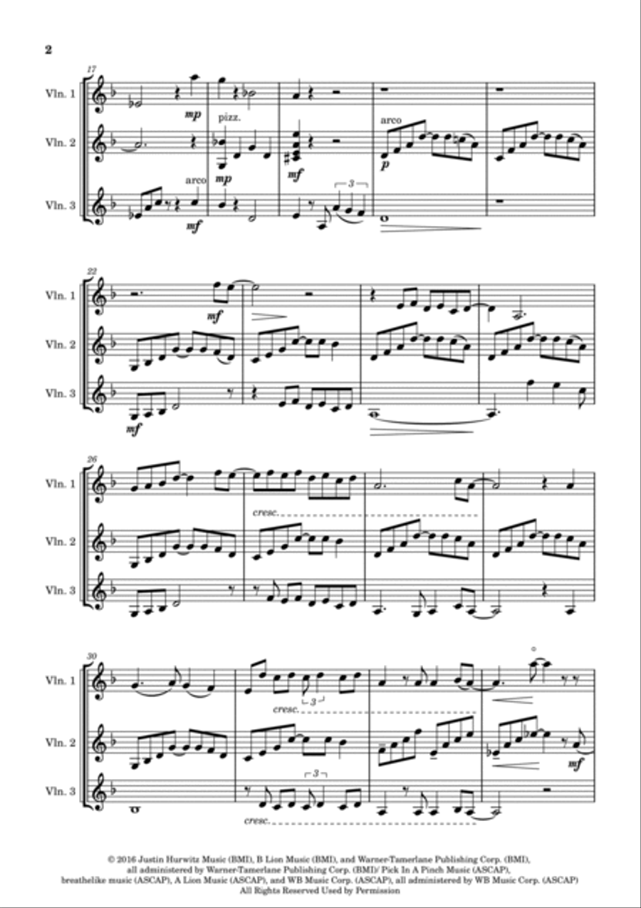 City Of Stars City Of Stars Violin Solo scores gallery preview page 4