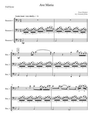 Ave Maria (Franz Schubert) for Bassoon Trio