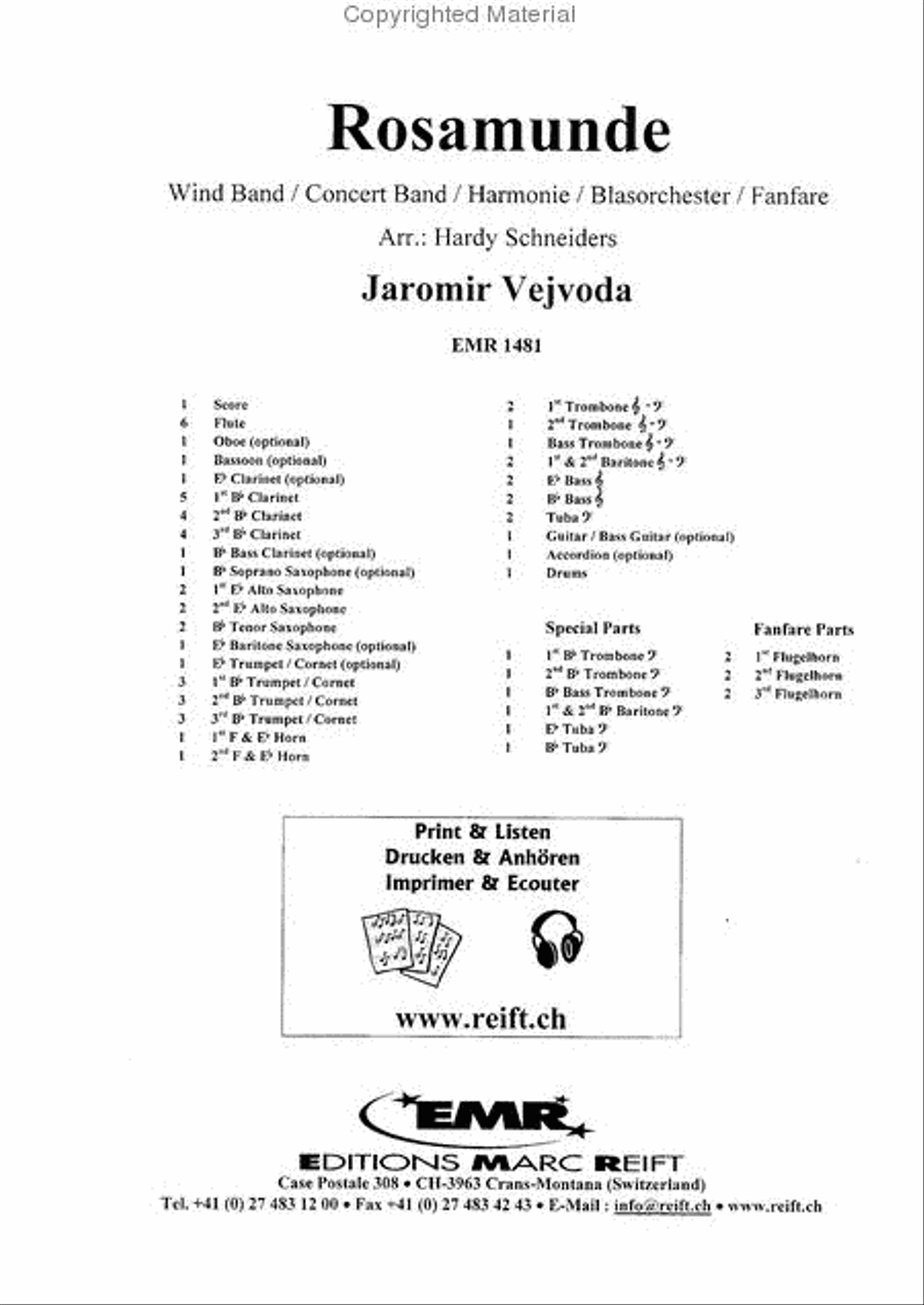 Rosamunde Concert Band scores gallery preview page 2