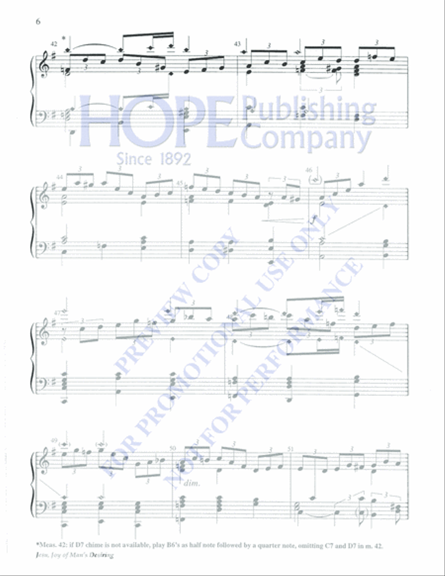 Jesu, Joy of Man's Desiring 5-Octaves scores gallery preview page 6