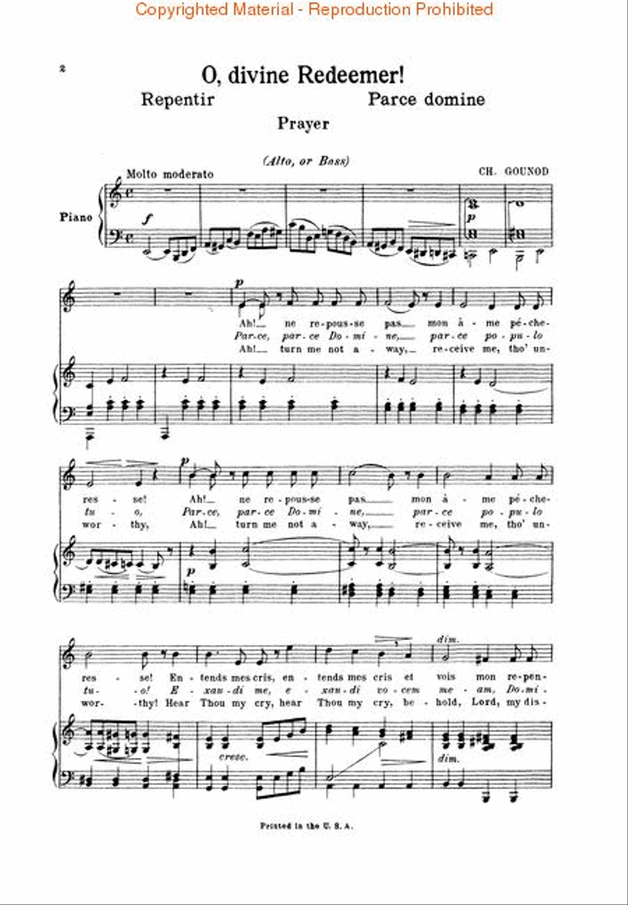 O Divine Redeemer Voice scores gallery preview page 2