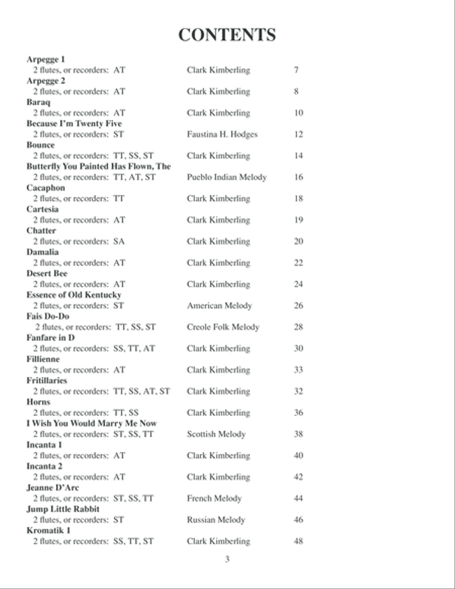 Duets for Flutes or Recorders Woodwind Duet scores gallery preview page 4