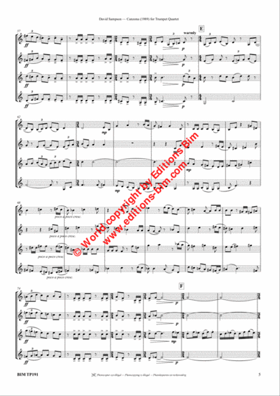 Canzona Trumpet scores gallery preview page 4