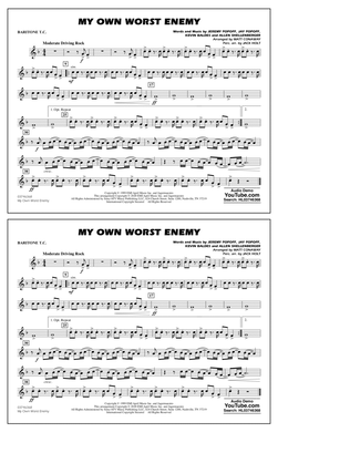Book cover for My Own Worst Enemy (arr. Matt Conaway) - Baritone T.C.