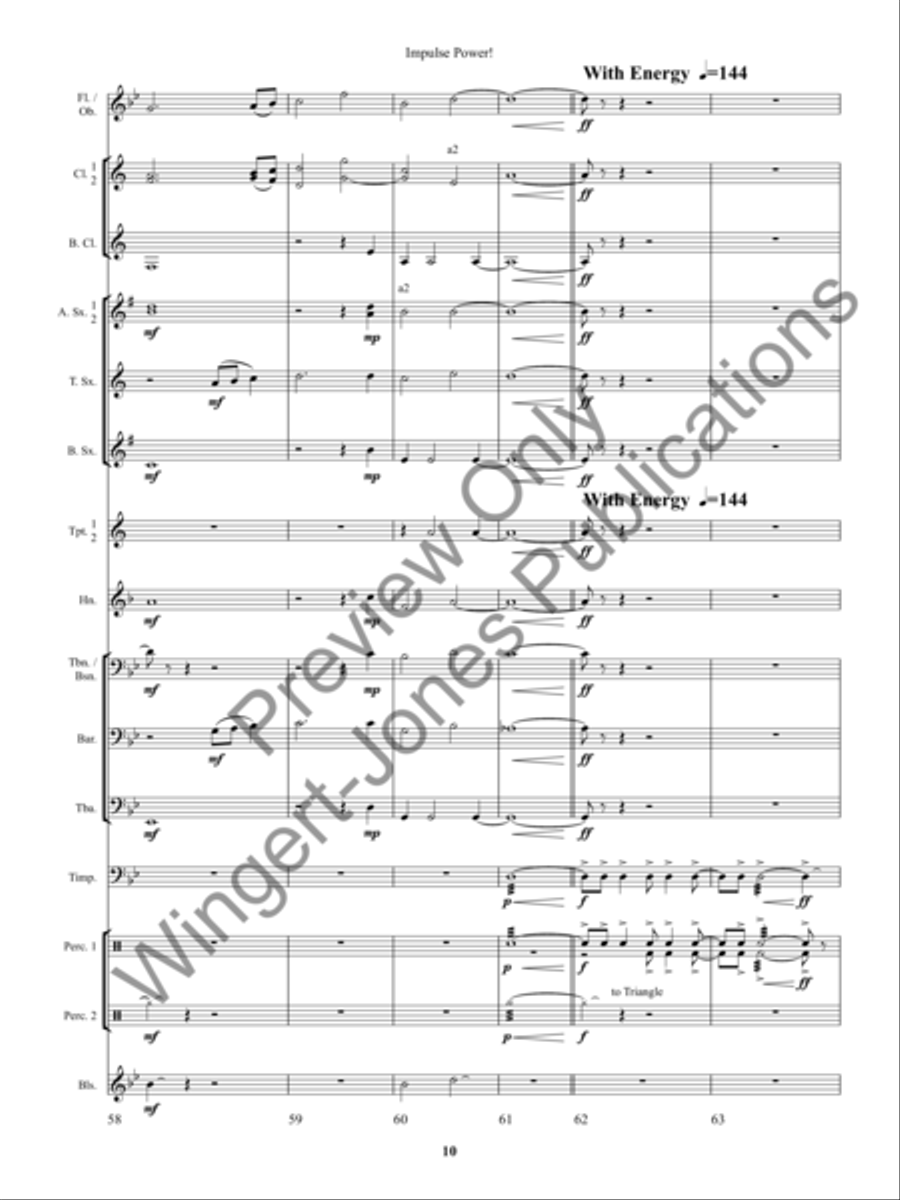 Impulse Power! Concert Band scores gallery preview page 14