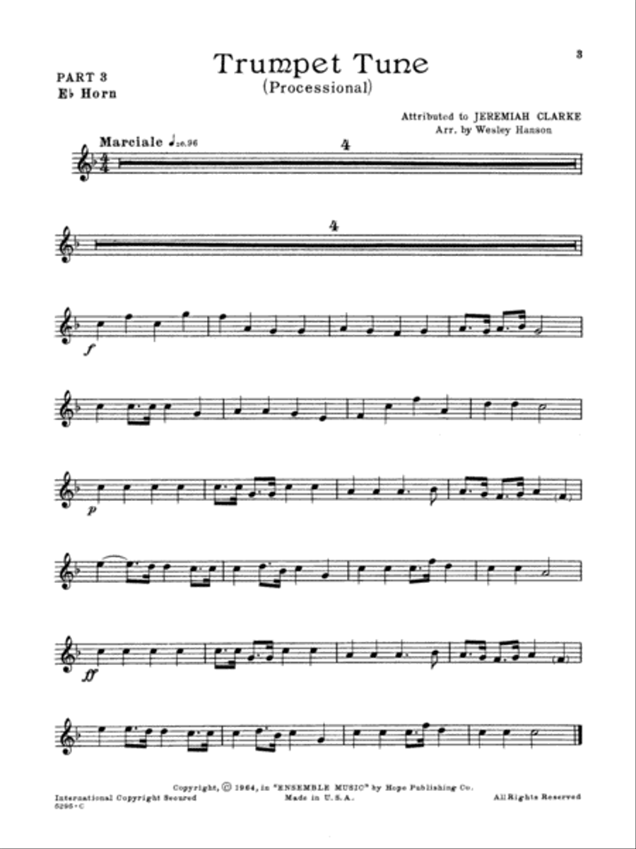 Ensemble Music for Church and School Horn scores gallery preview page 3