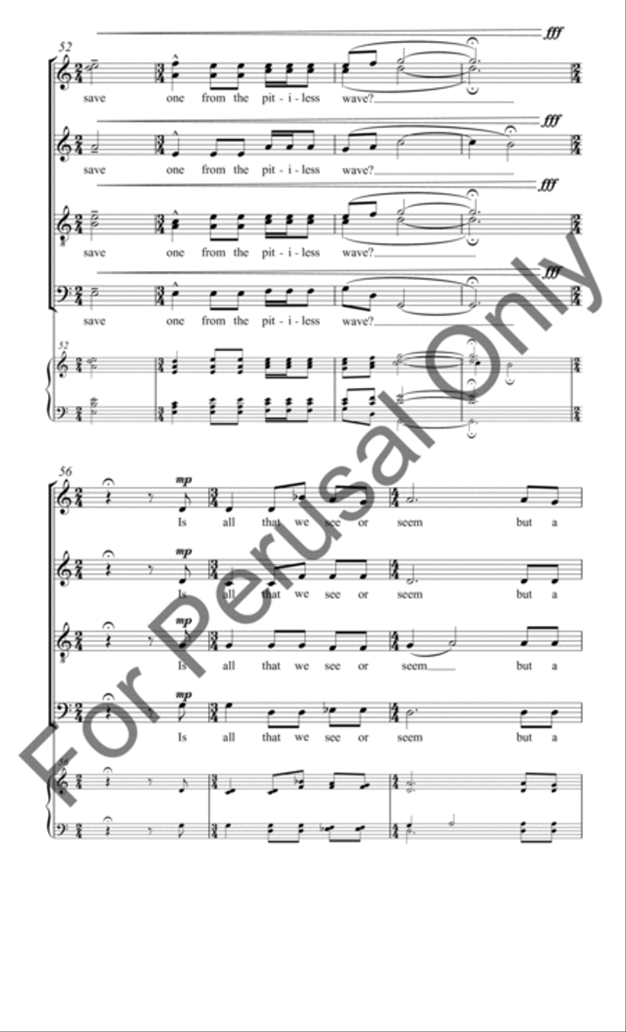 A Dream Within a Dream A Dream Within a Dream 4-Part scores gallery preview page 9