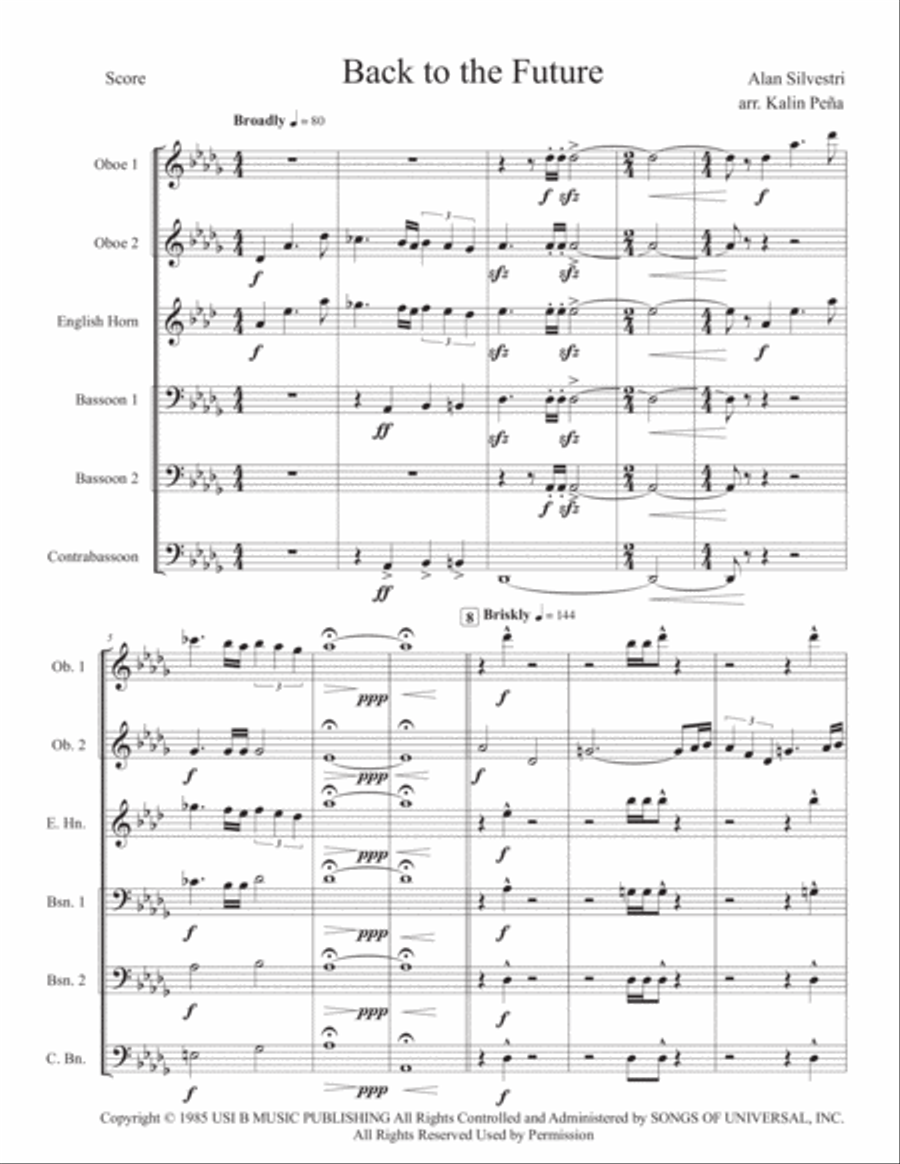 Back To The Future Woodwind Ensemble scores gallery preview page 2