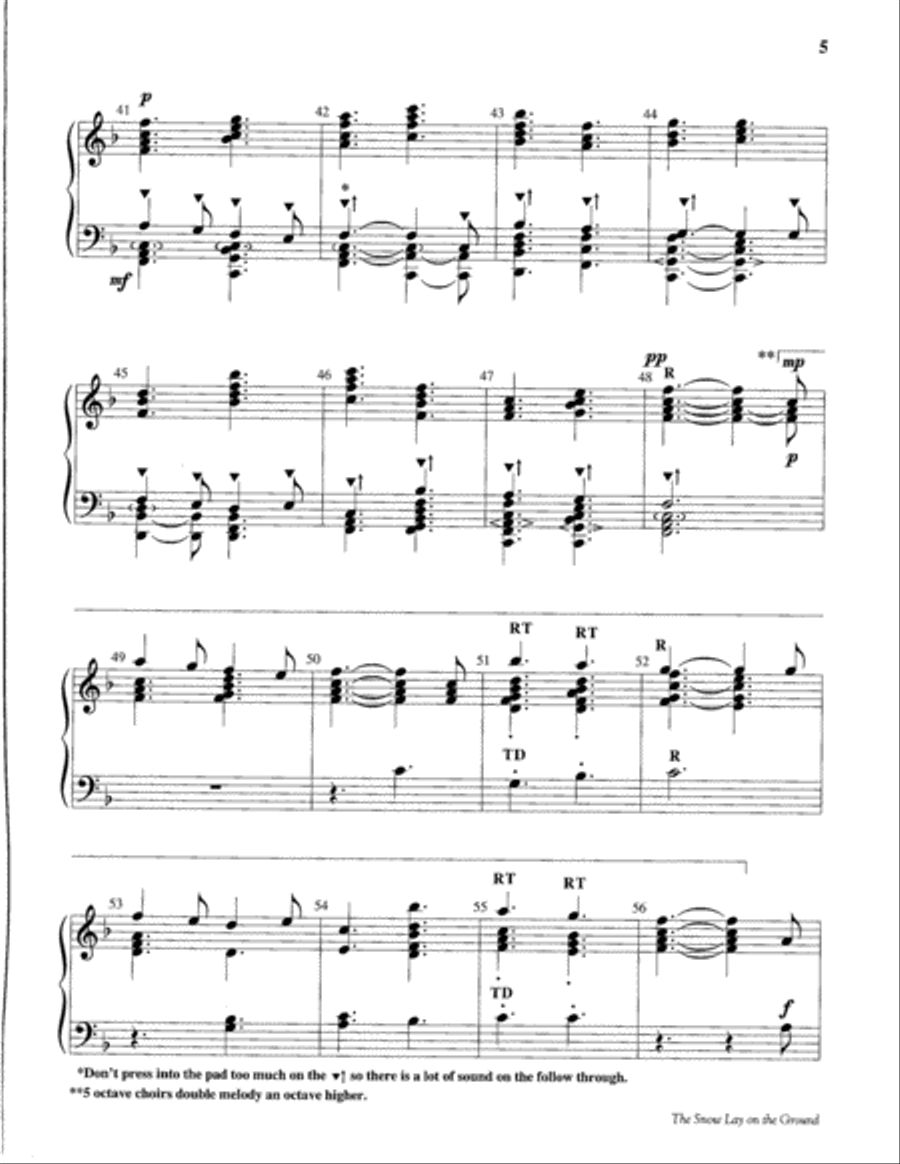 The Snow Lay on the Ground 5-Octaves scores gallery preview page 5
