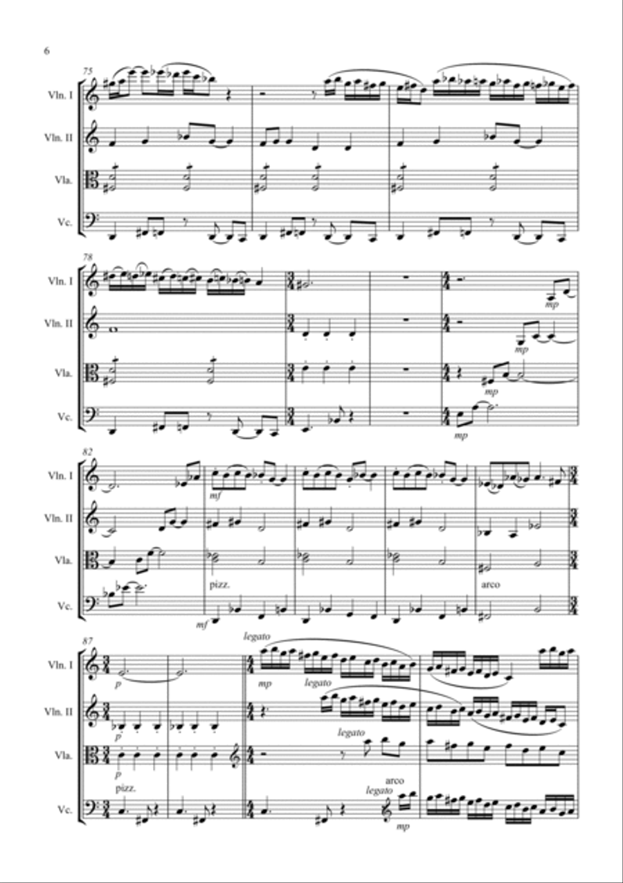 String Quartet No. 3 String Quartet scores gallery preview page 6