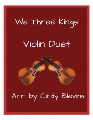 Book cover for We Three Kings, for Violin Duet