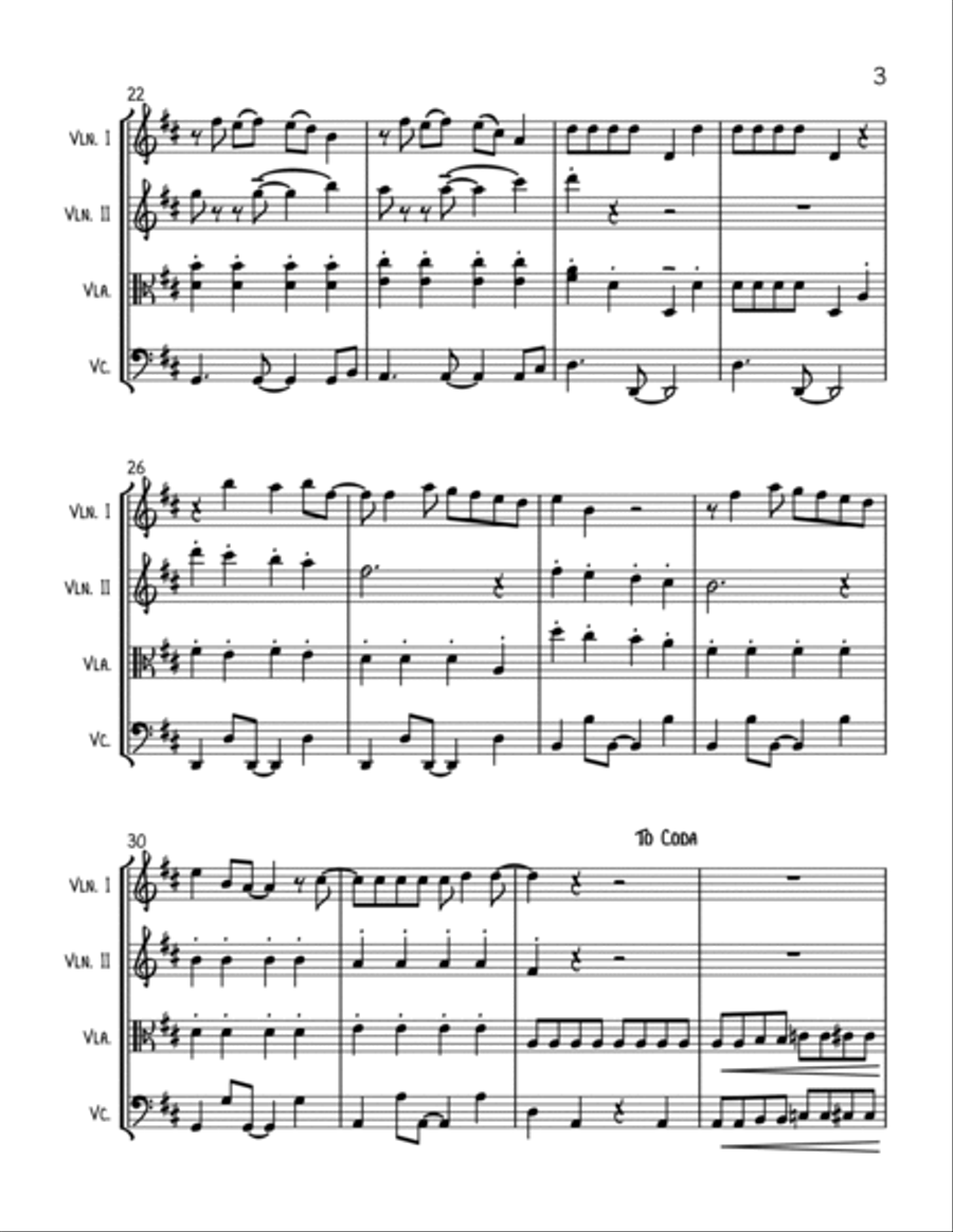 Dear Future Husband String Quartet scores gallery preview page 3
