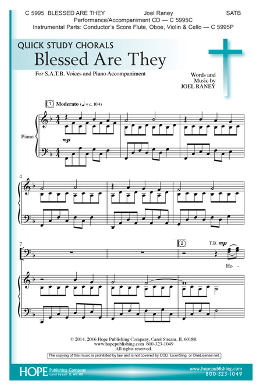 Blessed Are They 4-Part scores gallery preview page 1