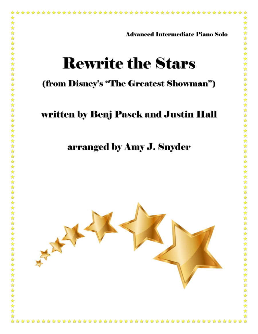 Rewrite The Stars Piano Solo scores gallery preview page 1