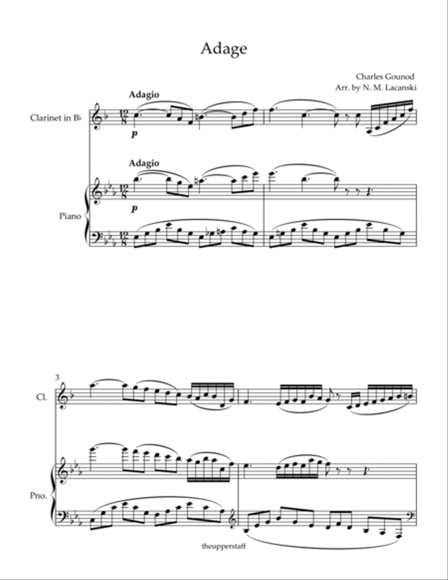 Adage Clarinet Solo scores gallery preview page 2