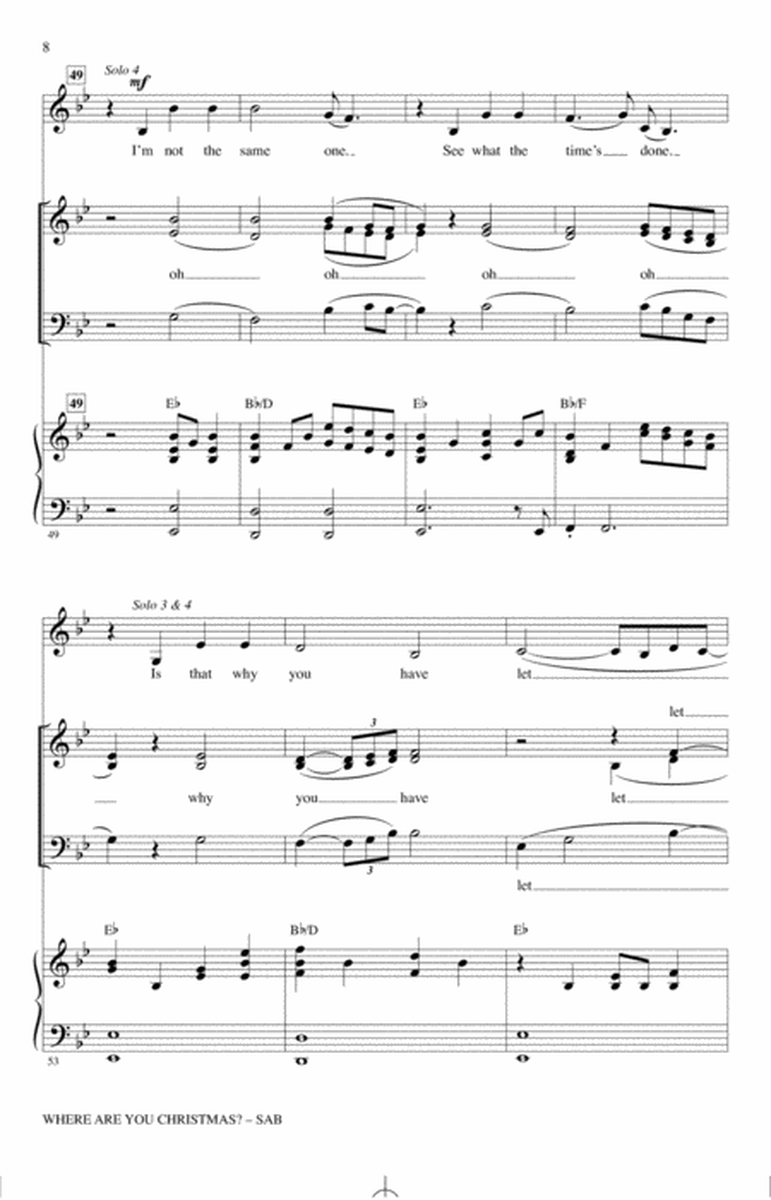Where Are You Christmas? (from How The Grinch Stole Christmas) (arr. Mark Brymer)