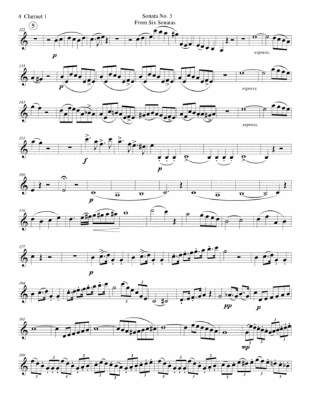 Rossini Sonata #3 set for Clarinet Duet image number null
