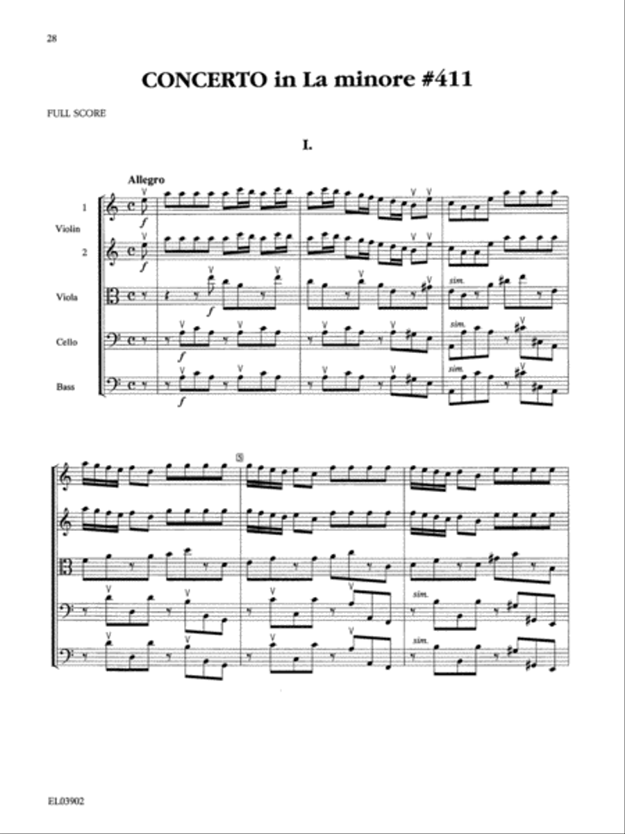 The Best of Antonio Vivaldi Concertos (For String Orchestra or String Quartet), Volume 1 String Orchestra scores gallery preview page 4