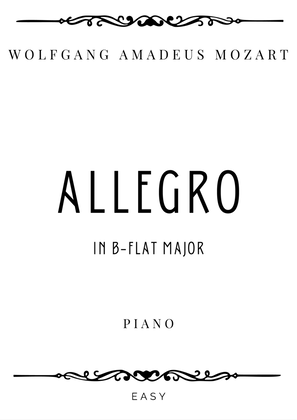 Book cover for Mozart - Allegro in B-flat Major K 3 - Easy