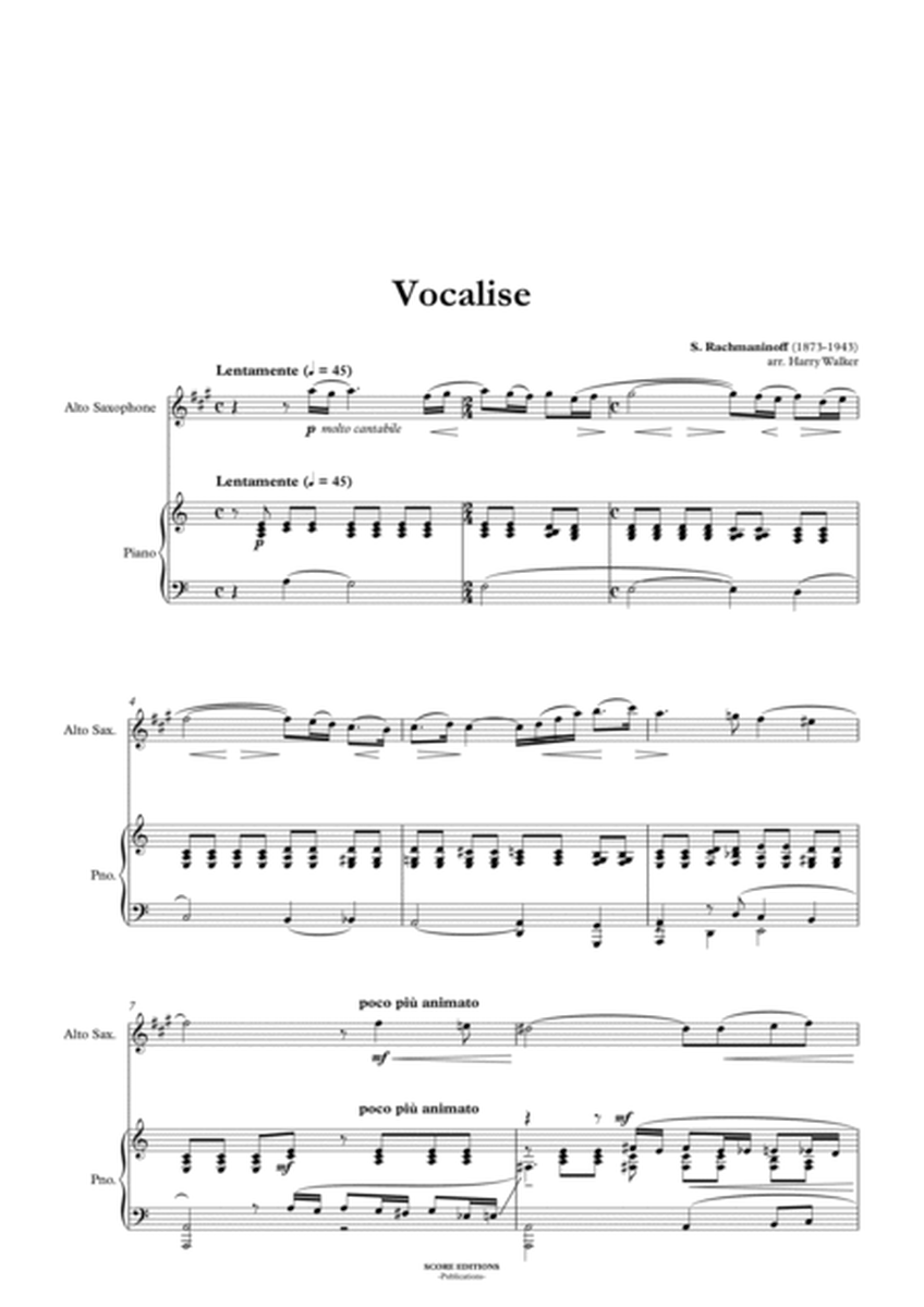 Vocalise (Rachmaninoff) for Alto Saxophone and Piano image number null