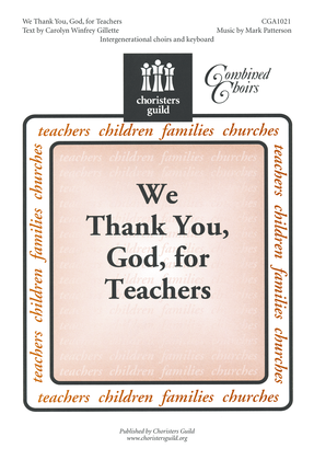 We Thank You, God, for Teachers