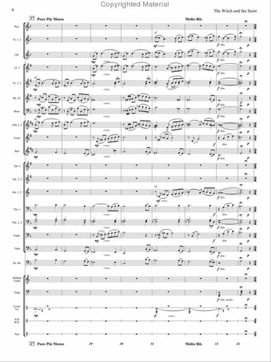 The Witch and The Saint Concert Band scores gallery preview page 5