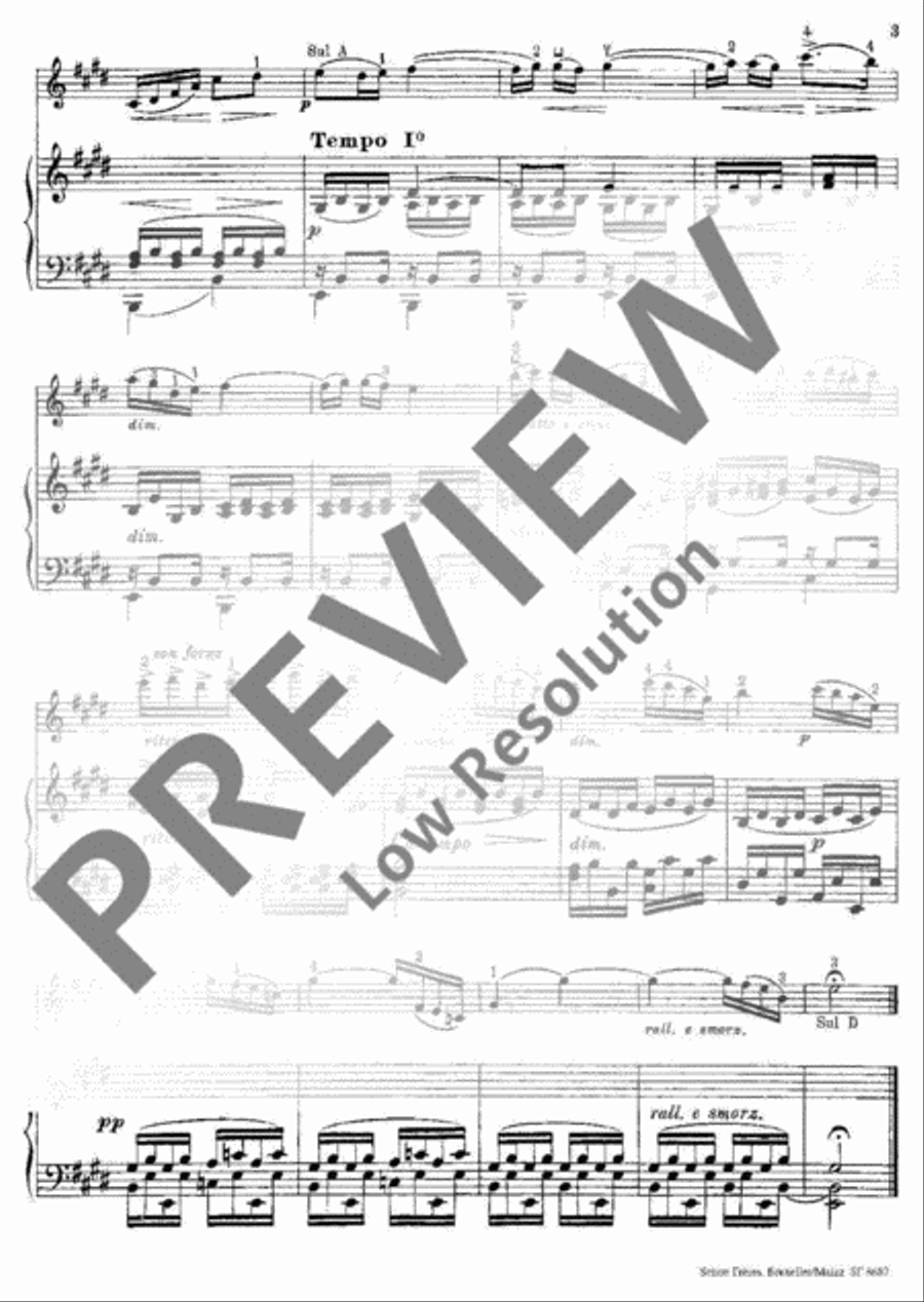 Tristesse E major Piano Trio scores gallery preview page 6